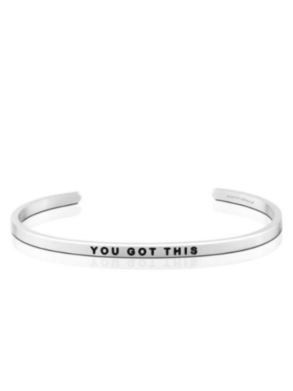 MantraBand Silver "YOU GOT THIS" Slim Cuff Bracelet